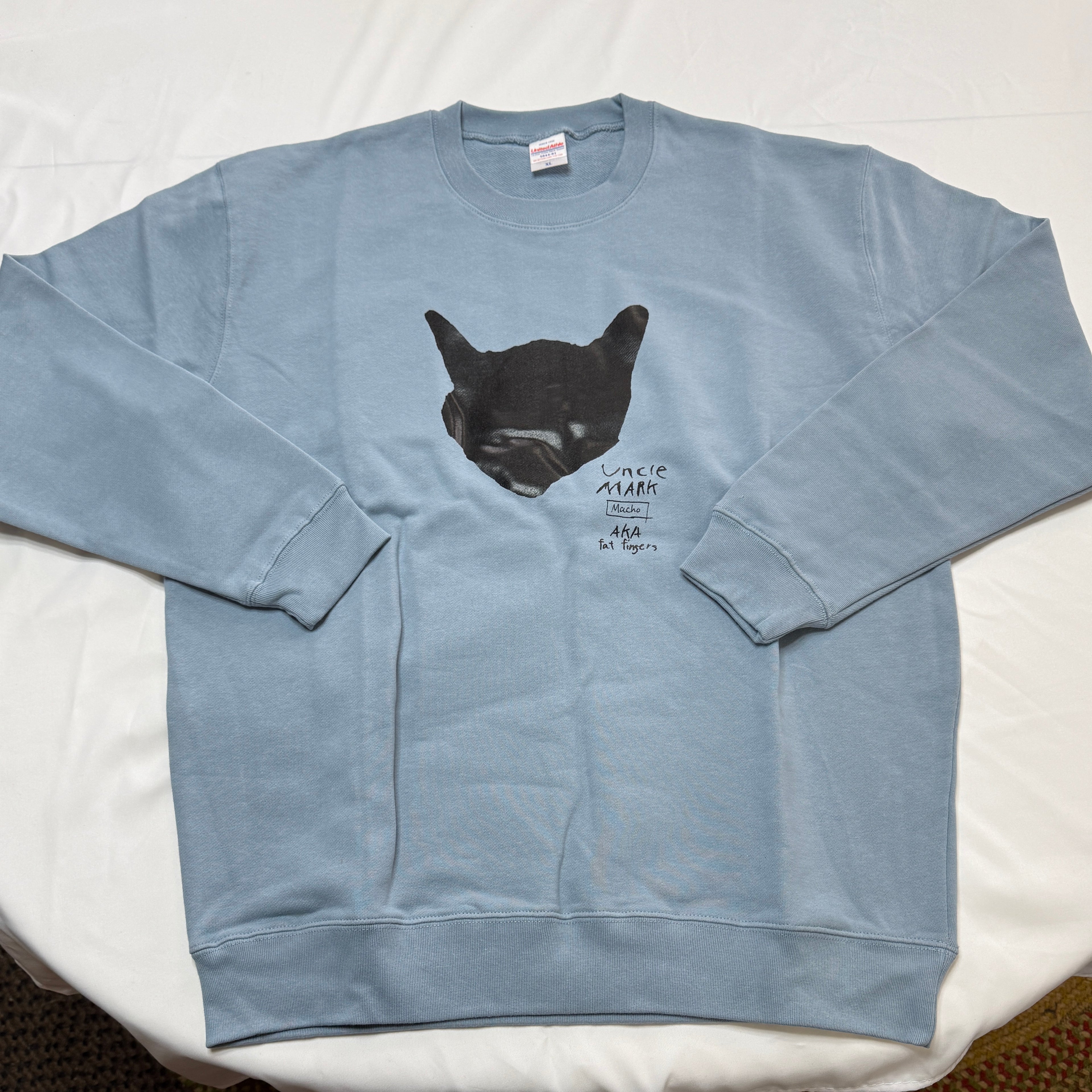 Cat Loyal blue SWEATSHIRT 裏パイル