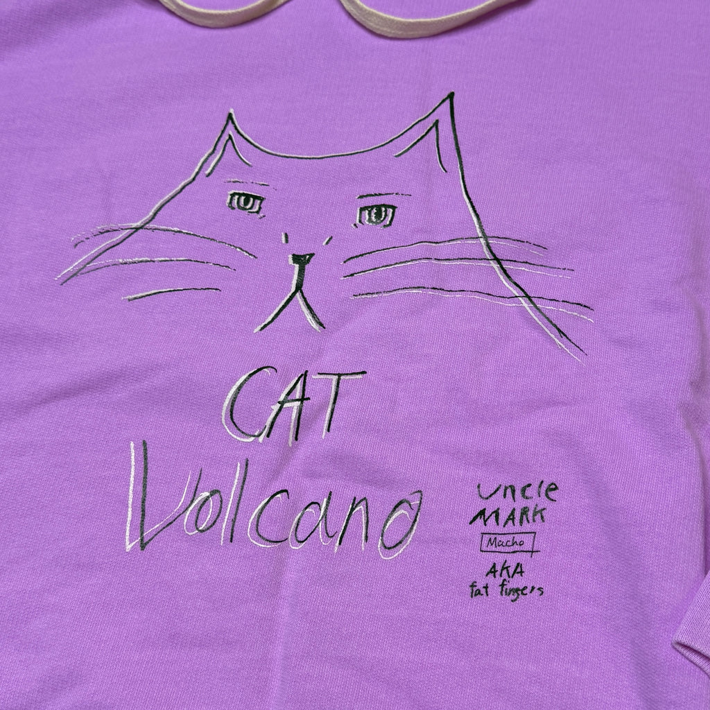 cat volcano HOODIE COMFORT COLORS 裏起毛