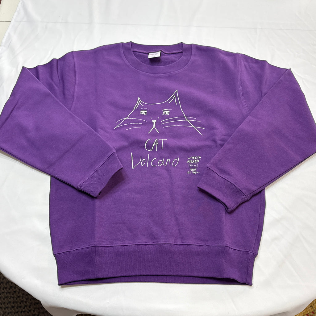 cat volcano  SWEATSHIRT 裏パイル