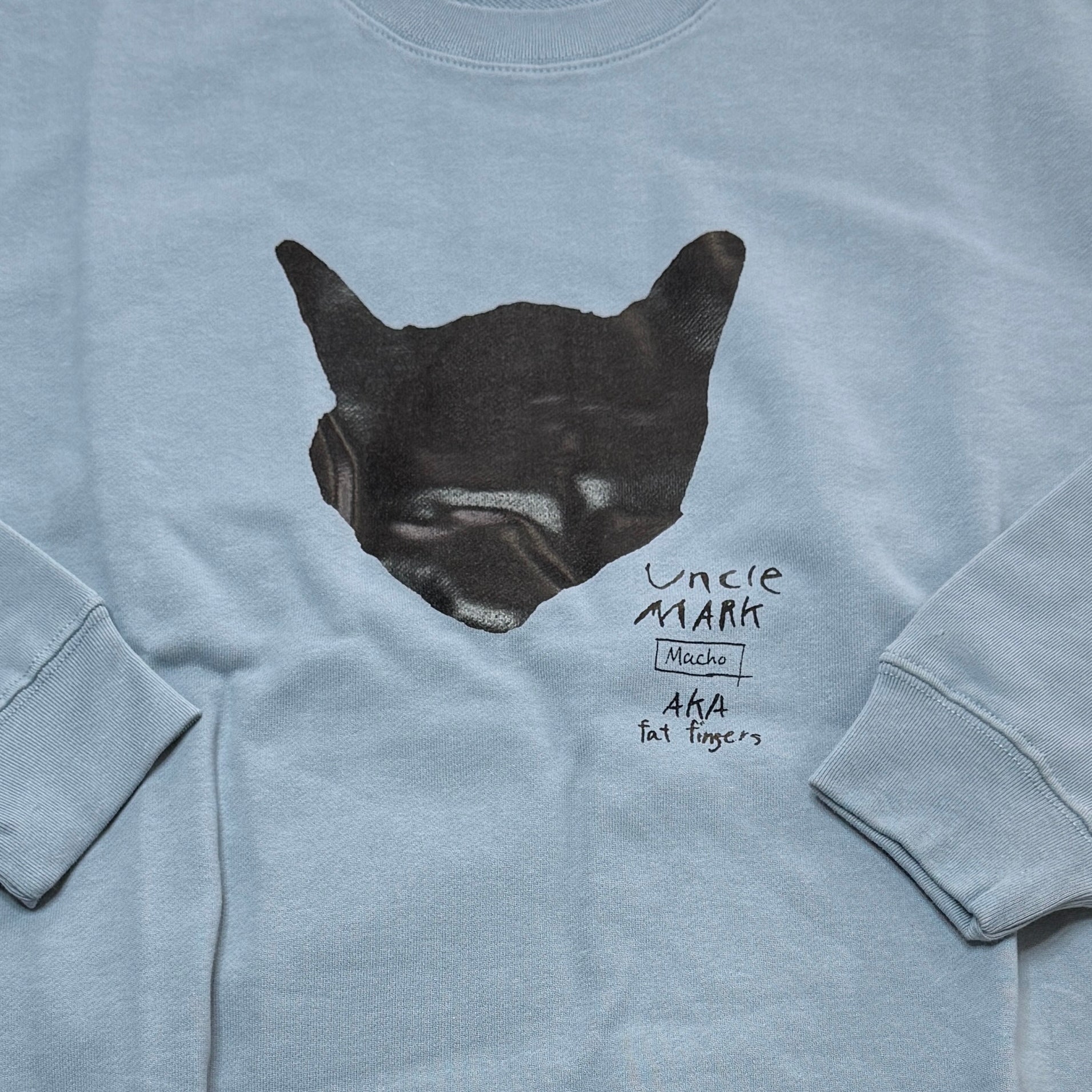 Cat Loyal blue SWEATSHIRT 裏パイル