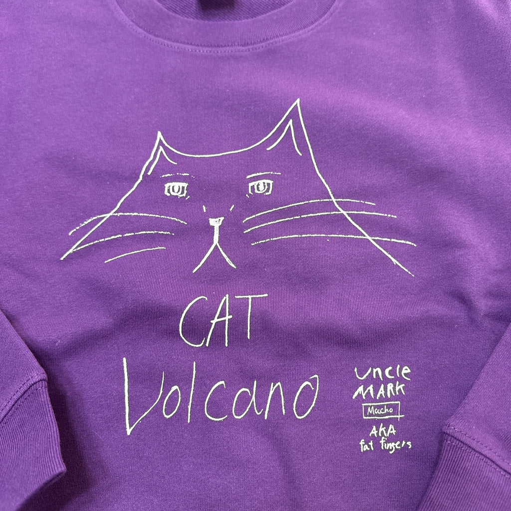cat volcano  SWEATSHIRT 裏パイル