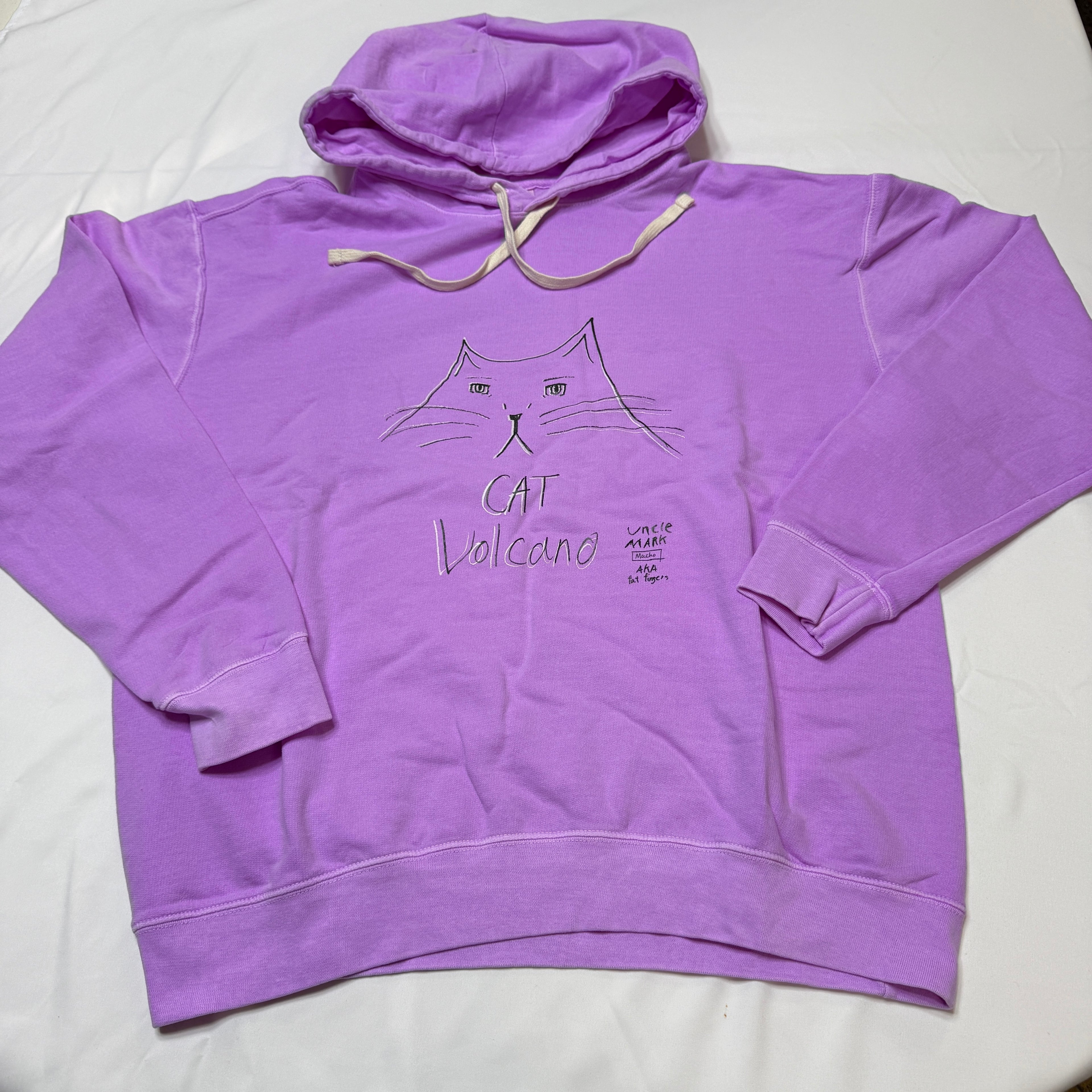 cat volcano HOODIE COMFORT COLORS 裏起毛