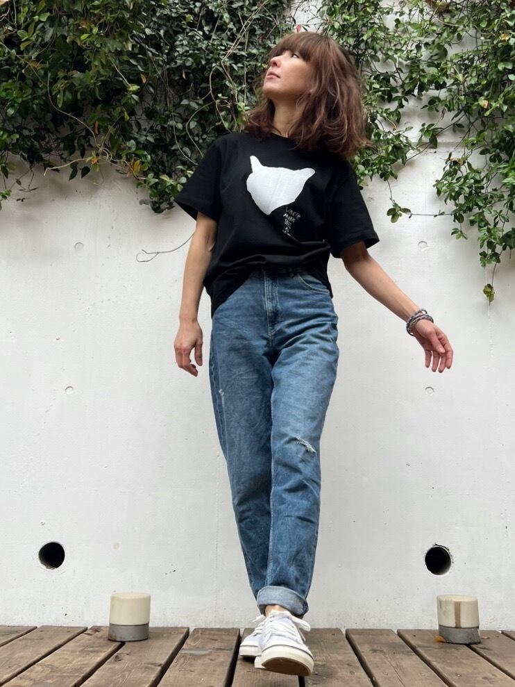 New Cat Silhouette short Tシャツ